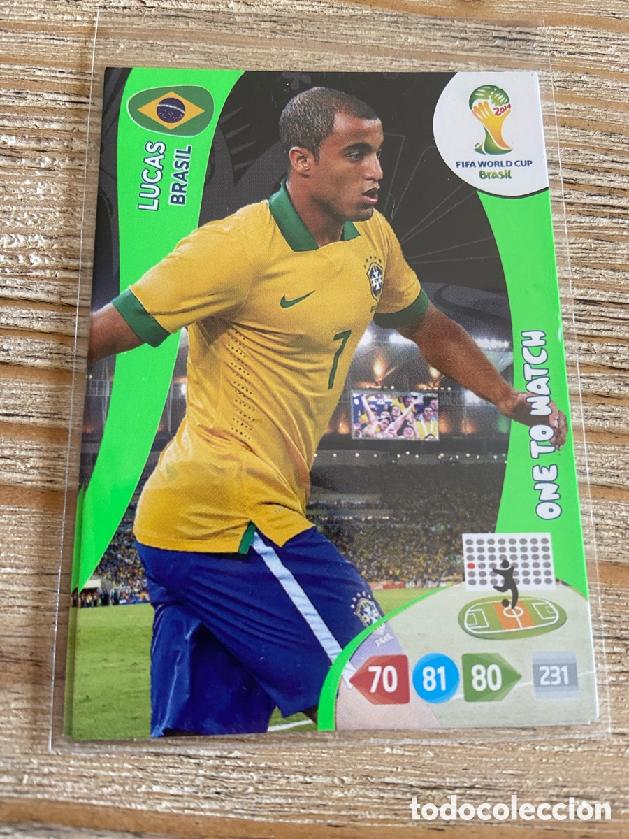 Fu&szlig;ball-Sticker: LUCAS BRASIL ONE TO MATCH ADRENALYN XL BRASIL 2014 WORLD CUP MUNDIAL FUTBOL 14