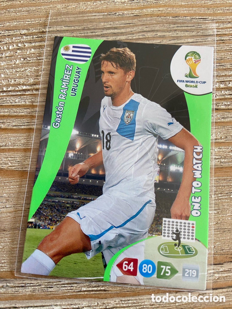 Football Stickers: GASTON RAMIREZ URUGUAY ONE TO MATCH ADRENALYN XL BRASIL 2014 WORLD CUP MUNDIAL FUTBOL 14