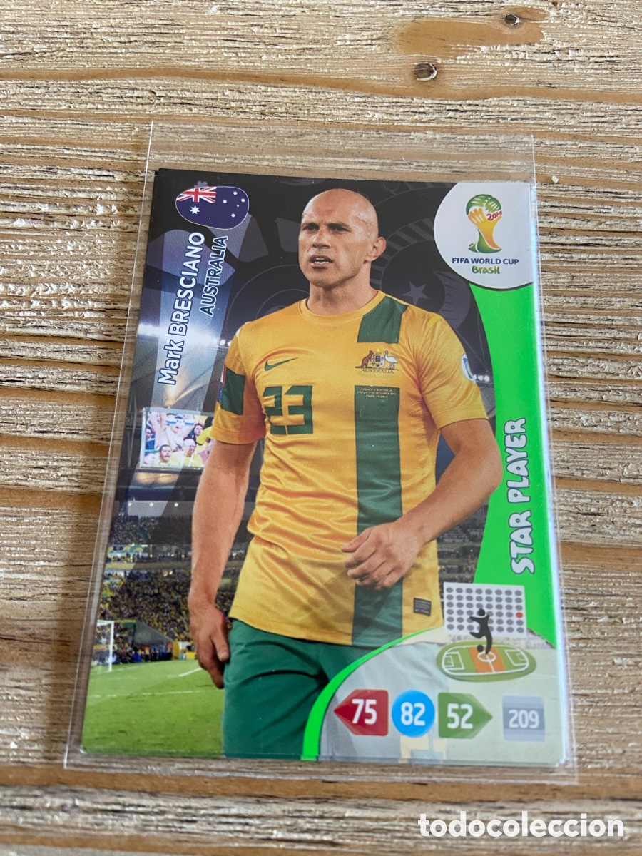 Cromos de f&uacute;tbol: BRESCIANO AUSTRALIA STAR PLAYER ADRENALYN XL BRASIL 2014 WORLD CUP MUNDIAL FUTBOL 14