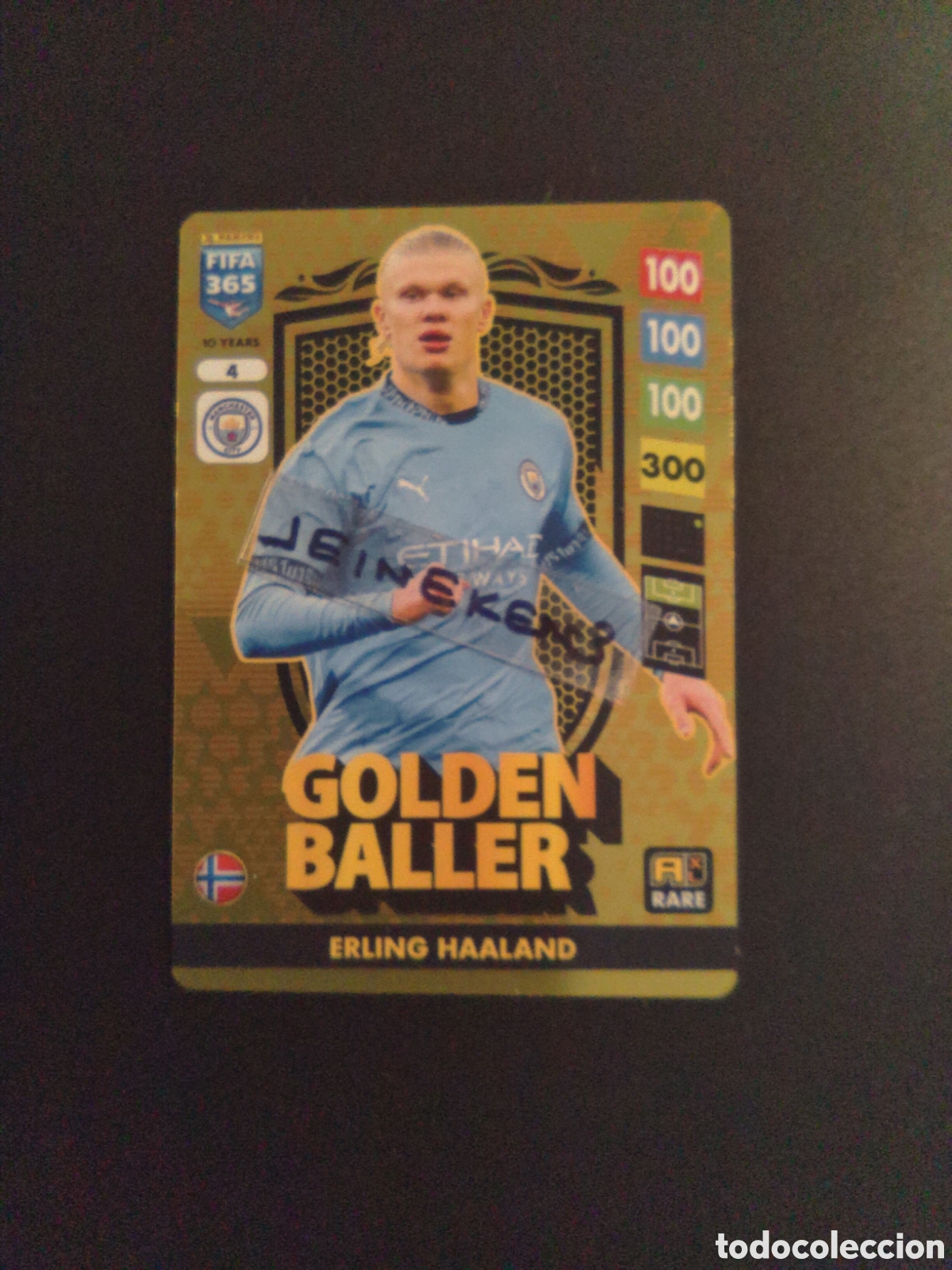 Cromos de F&uacute;tbol: ADRENALYN XL FIFA 365 (2025) CARD 4 Erling Haaland GOLDEN BALLER