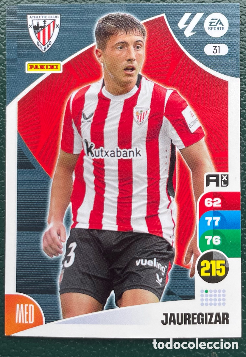 Fu&szlig;ball-Sticker: 31 JAUREGIZAR ATHLETIC DE BILBAO FICHAS ALBUM ADRENALYN XL 2024 2025 24 25