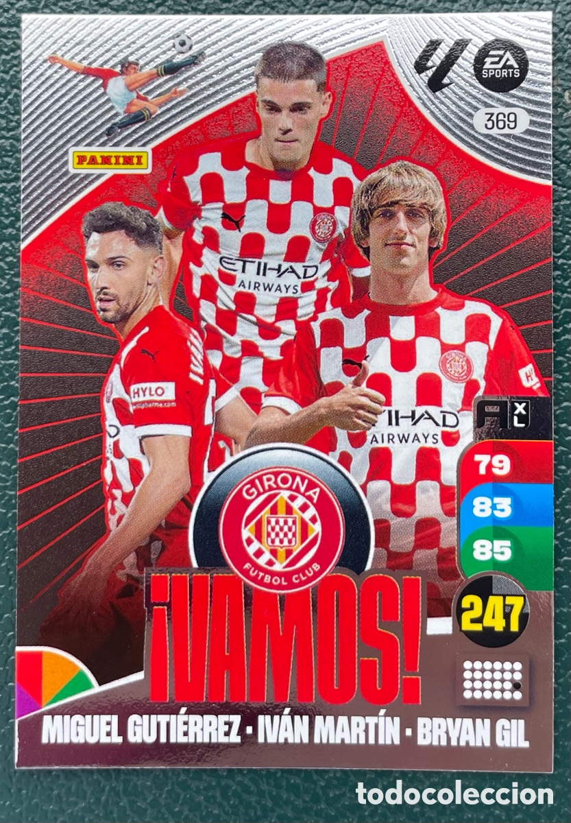 Figurine di Calcio: 369 MIGUEL GUTIERREZ/IVAN MARTIN/BRYAN GIL VAMOS GIRONA FICHAS ALBUM ADRENALYN XL 2024 2025 24 25