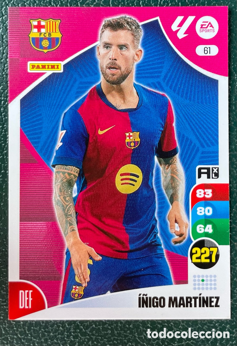 Cromos de F&uacute;tbol: 61 I&Ntilde;IGO MARTINEZ FC BARCELONA FICHAS ALBUM ADRENALYN XL 2024 2025 24 25