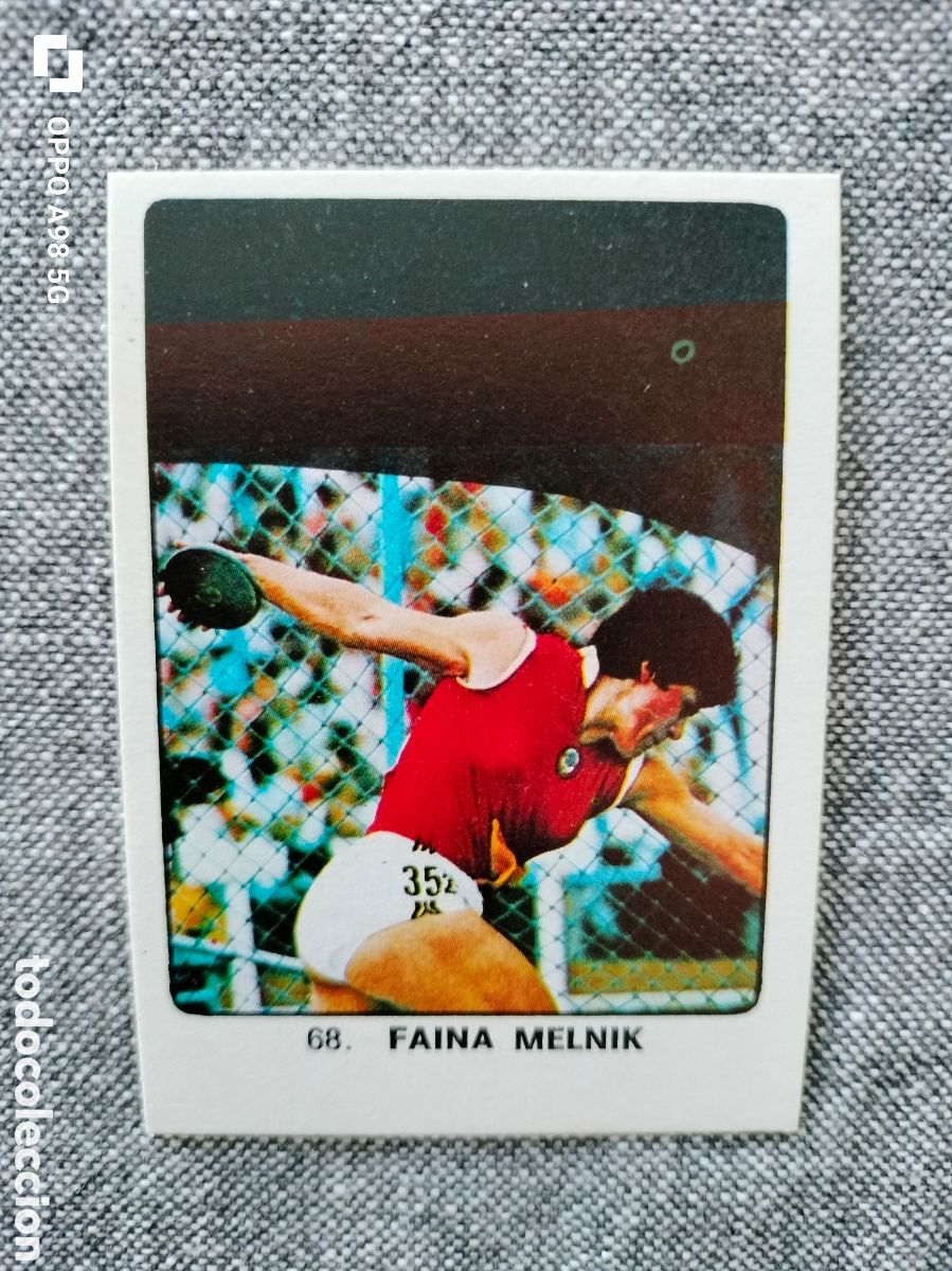 Cromos de Futebol: Cromo 68 Faina Melnik Keisa Campeones del deporte mundial 1974