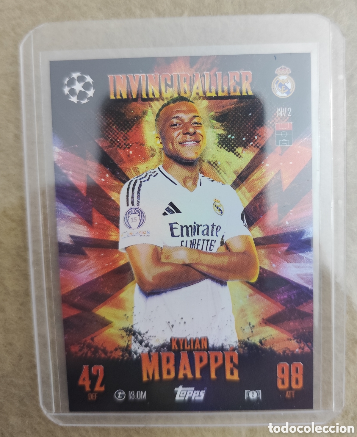 Cromos de f&uacute;tbol: TOPPS MATCH ATTAX EXTRA CHAMPIONS LEAGUE 2024 2025 24 25 INVINCIBALLER MBAPPE