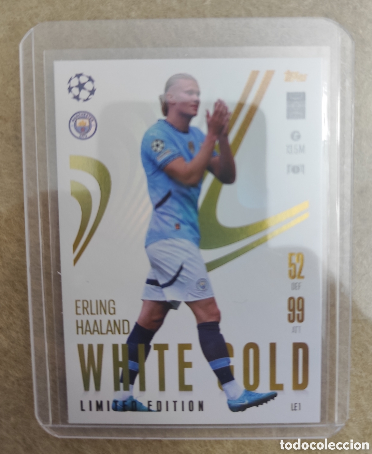 Cromos de F&uacute;tbol: TOPPS MATCH ATTAX EXTRA CHAMPIONS LEAGUE 2024 2025 24 25 WHITE GOLD HAALAND