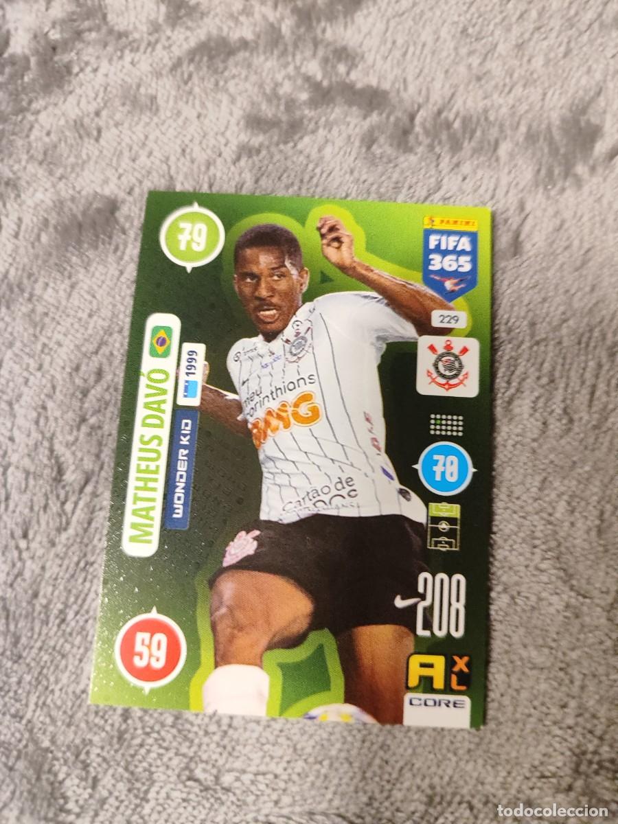 Football Stickers: 229 FIFA 365 2021 ADRENALYN XL MATHEUS DAV&Oacute; SC CORINTHIANS WONDER KID PANINI 21 2020 20