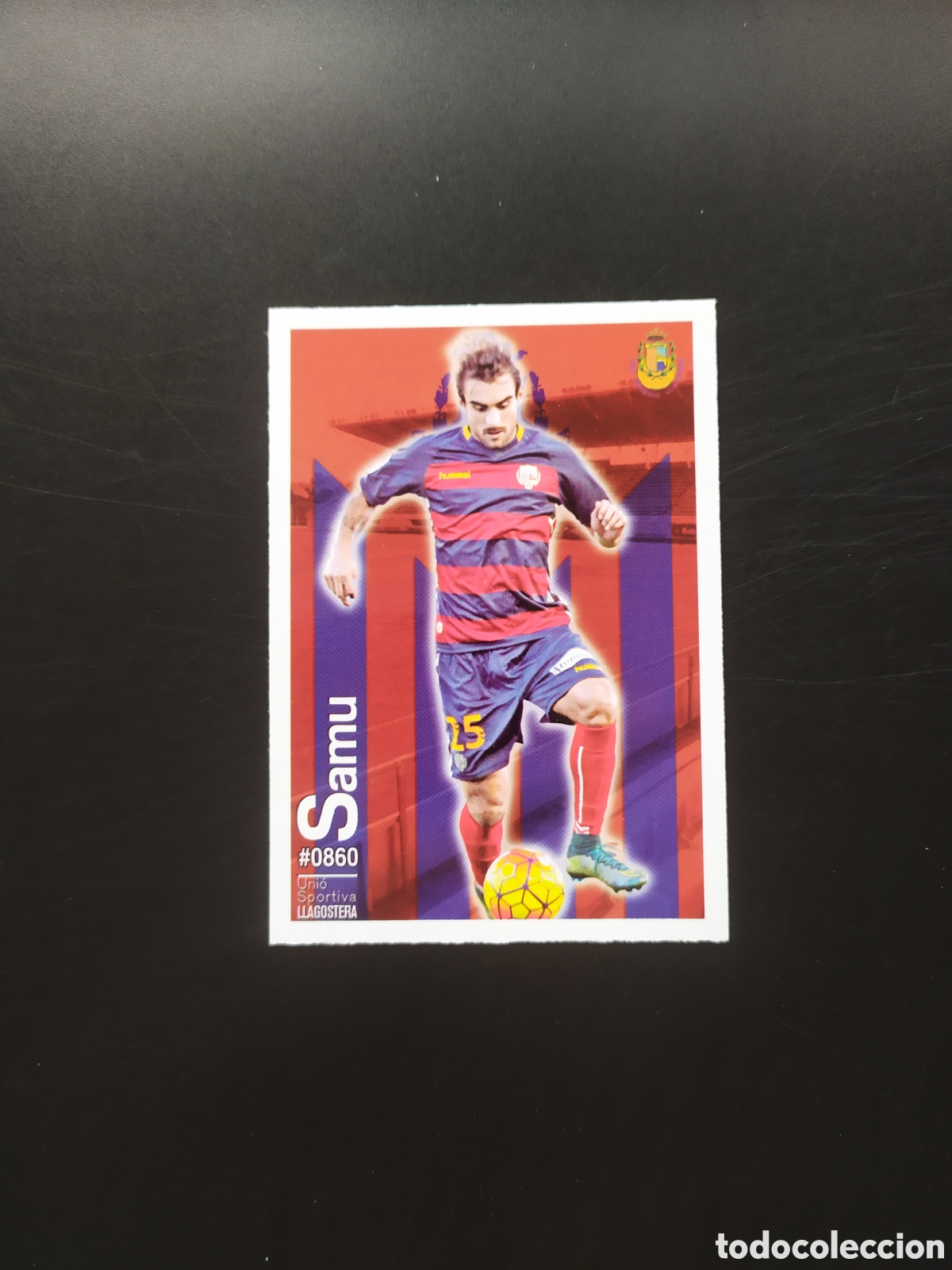 Cromos de f&uacute;tbol: Mundicromo fichas Liga 2015 2016 15 16 Samu n&deg; 860 Llagostera
