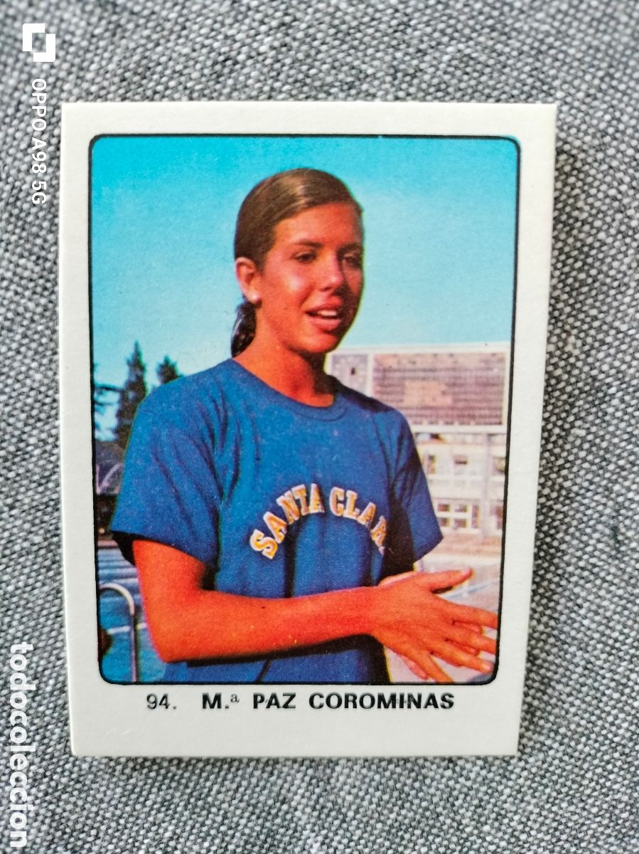 Cromos de Futebol: Cromo 94 Mari Paz Corominas Keisa Campeones del deporte mundial 1974