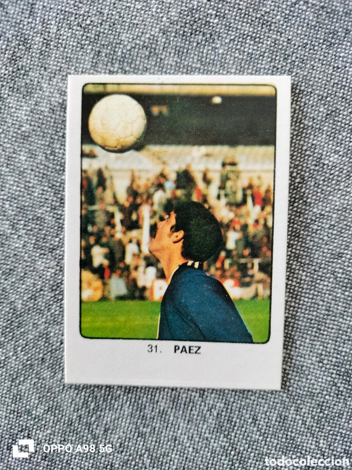 Cromos de Futebol: Cromo 31 P&aacute;ez Las Palmas Keisa Campeones del deporte mundial 1974