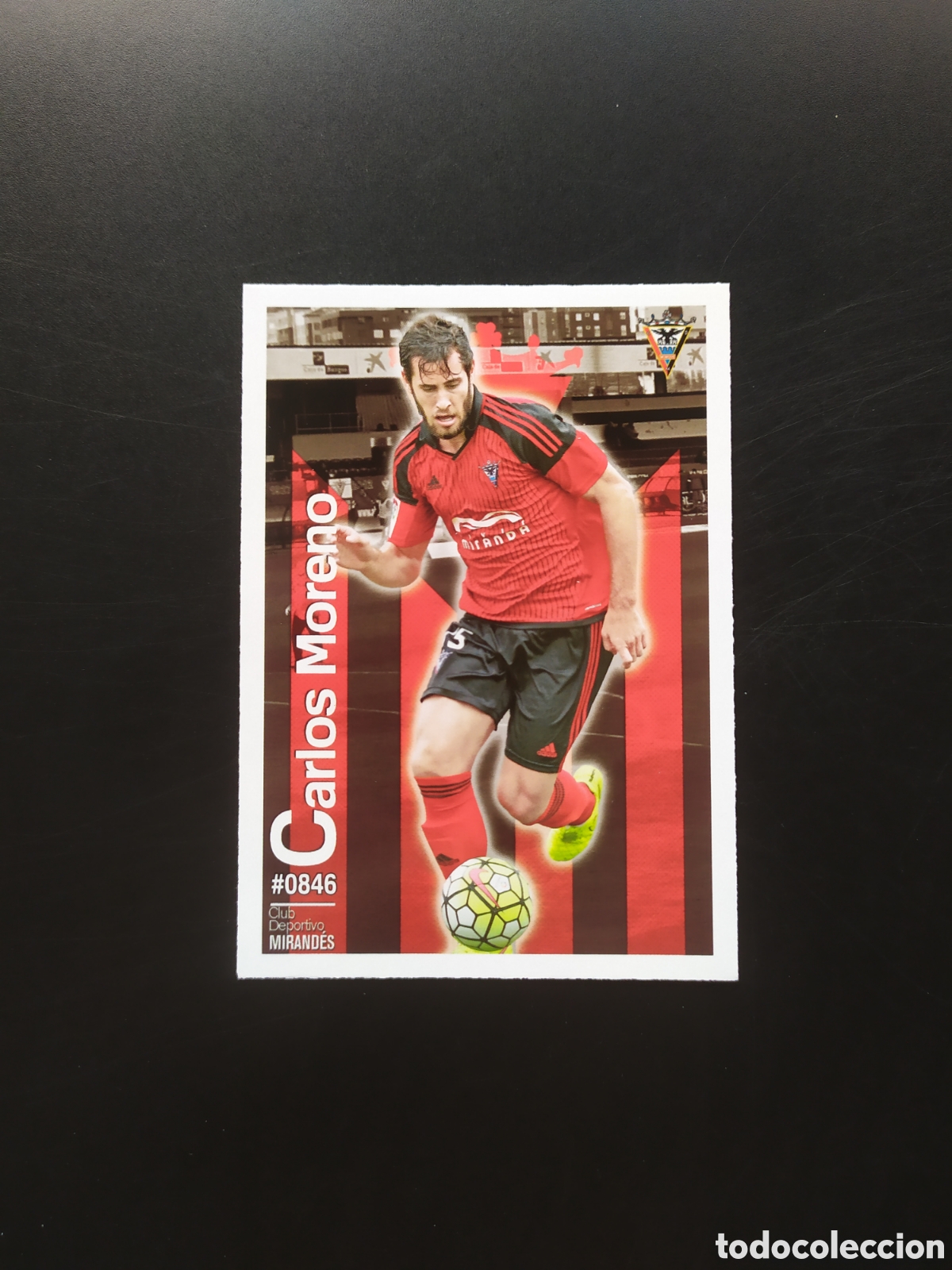 Fu&szlig;ball-Sticker: Mundicromo fichas Liga 2015 2016 15 16 Carlos Moreno n&deg; 846 Mirandes