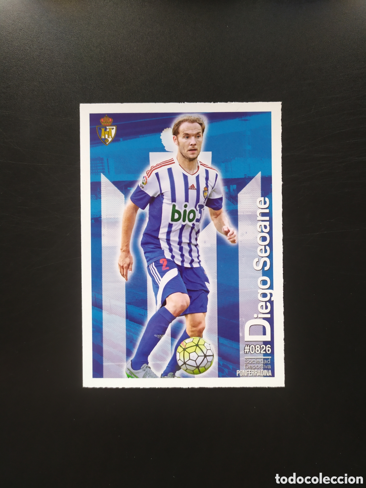 Fu&szlig;ball-Sticker: Mundicromo fichas Liga 2015 2016 15 16 Diego Seoane n&deg; 826 Ponferradina