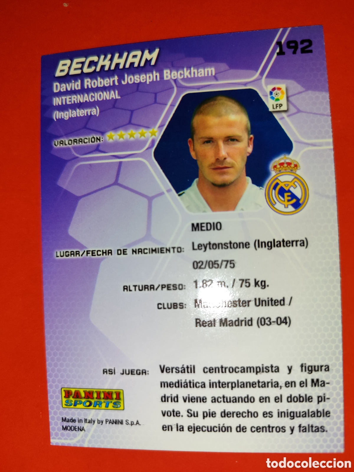 Cromos de f&uacute;tbol: David Beckham Megacraks 2005-06 - Foto 3