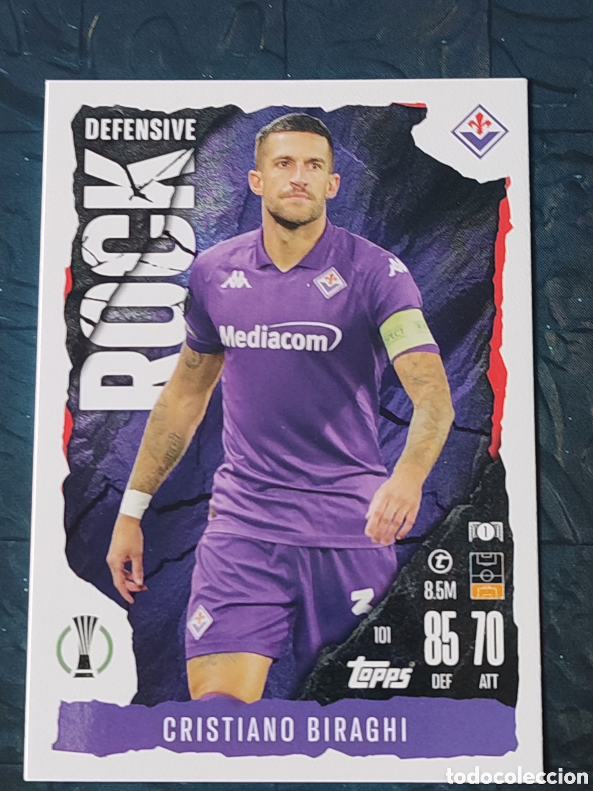 Fu&szlig;ball-Sticker: 101 Cristiano Biraghi ACF Fiorentina Defensive Rock Match Attax Extra 2024 2025 Topps