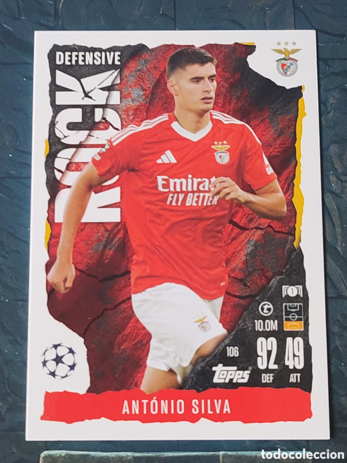 Fu&szlig;ball-Sticker: 106 Ant�nio Silva SL Benfica Defensive Rock Match Attax Extra 2024 2025 Topps