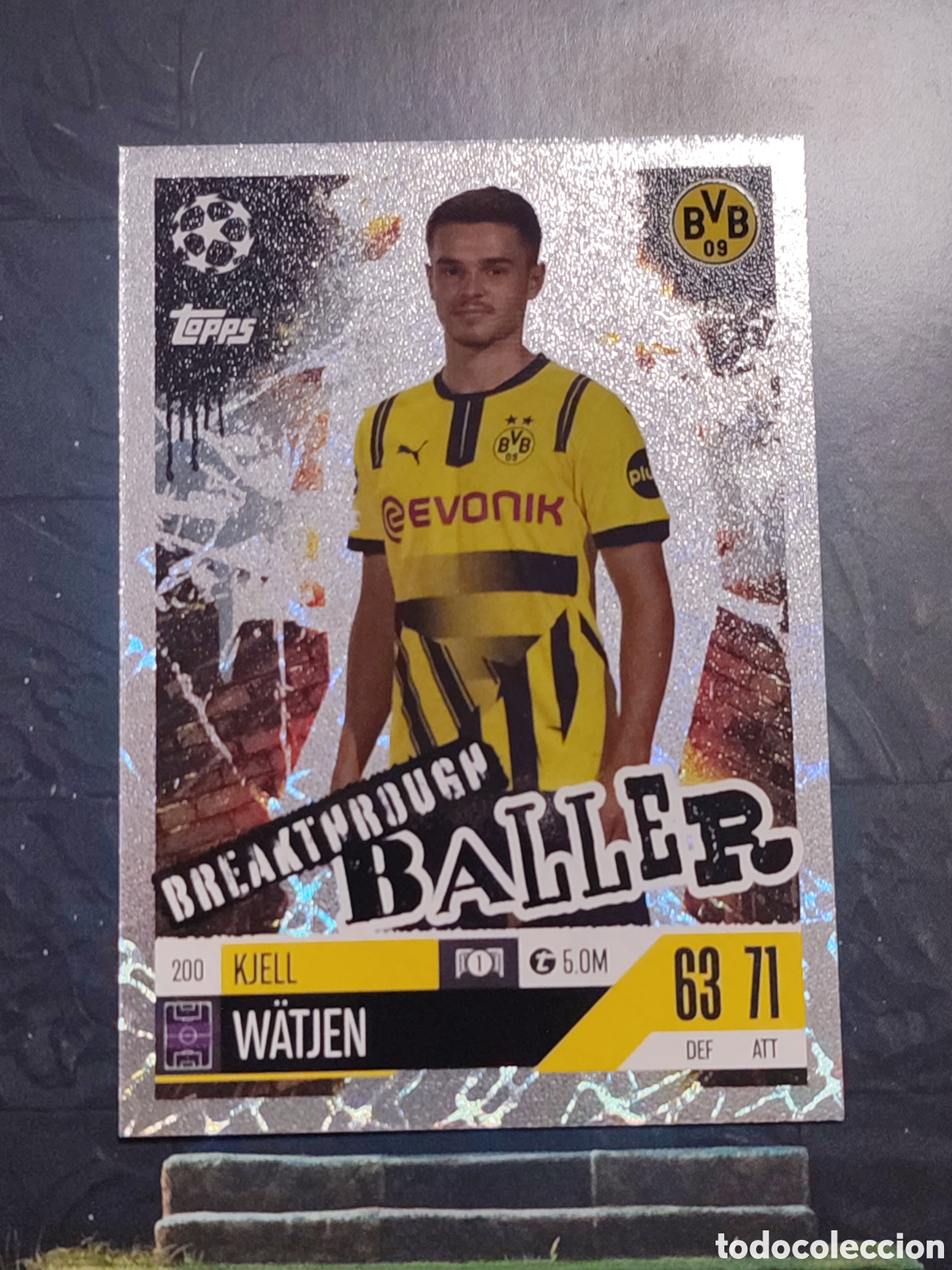 Fu&szlig;ball-Sticker: 200 Kjell Watjen Borussia Dortmund Breakthrough Baller Match Attax Extra 2024 2025 Topps