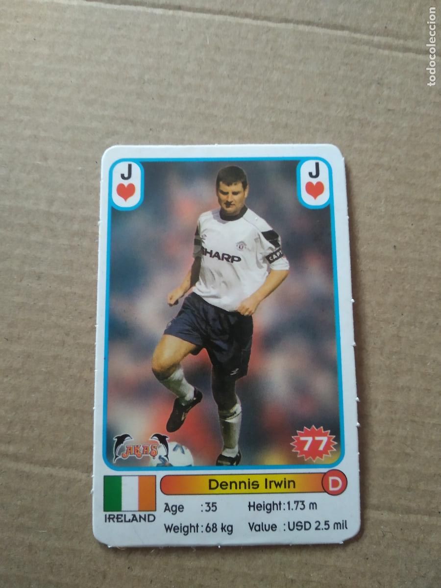Fu&szlig;ball-Sticker: DENNIS IRWIN MANCHESTER UNITED CROMO CARTA FUTBOL AKAS FOOTBALL STARS