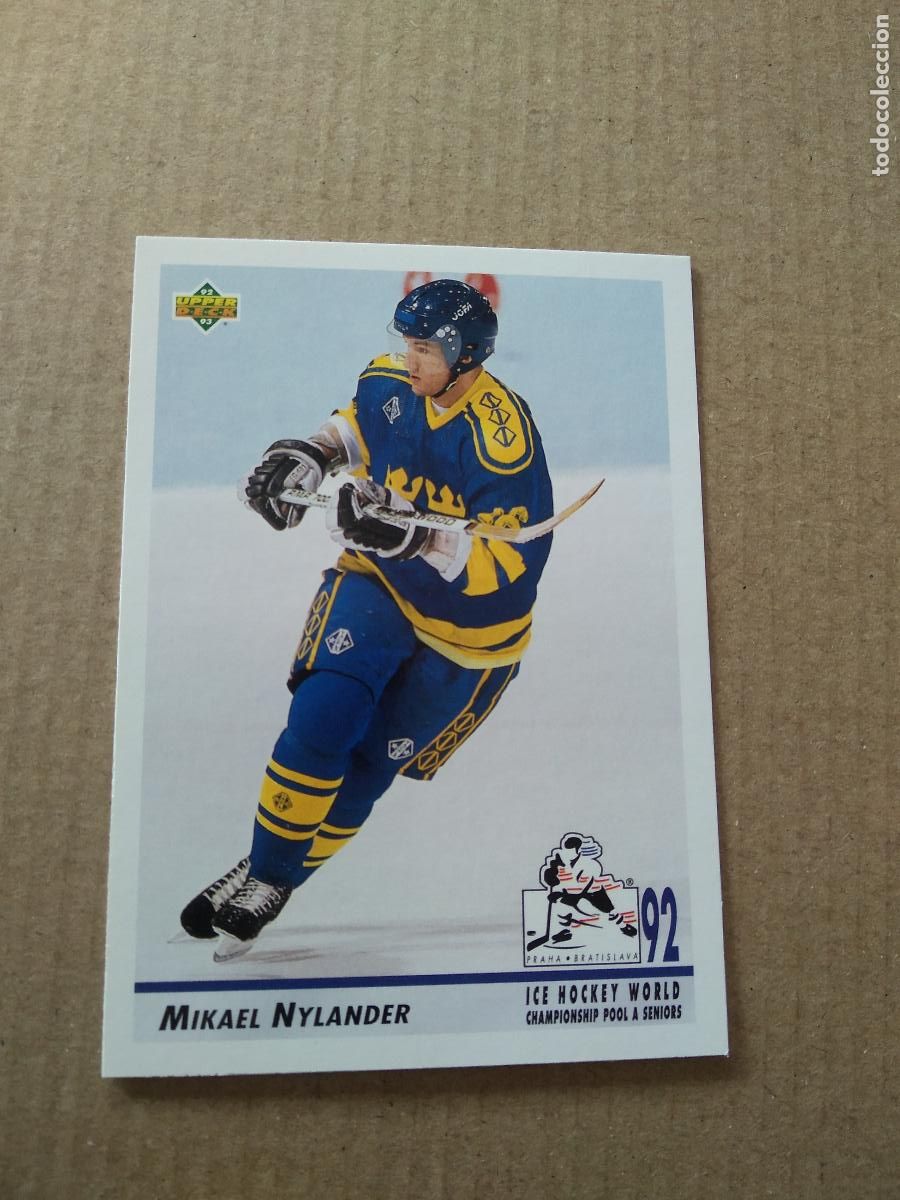 Cartes &agrave; collectionner de Football: 378 MIKAEL NYLANDER CROMO UPPER DECK 92-93 ICE HOCKEY WORLD 1992-1993