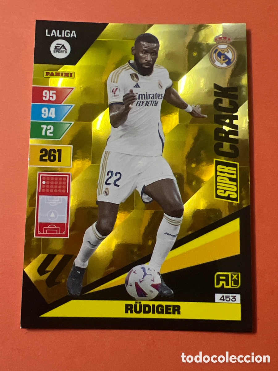 Cartes &agrave; collectionner de Football: C595. 453 super crack R&Uuml;DIGER REAL MADRID ADRENALYN XL LA LIGA 2023 2024 23 24 CROMOS CARDS TOPPS
