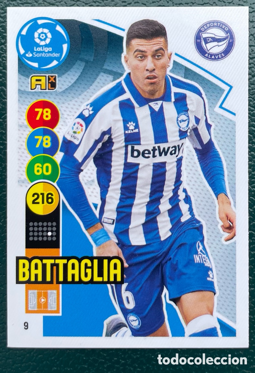 Cromos de F&uacute;tbol: 9 BATTAGLIA DEPORTIVO ALAVES FICHAS ALBUM ADRENALYN XL 2020 2021 20 21 PANINI