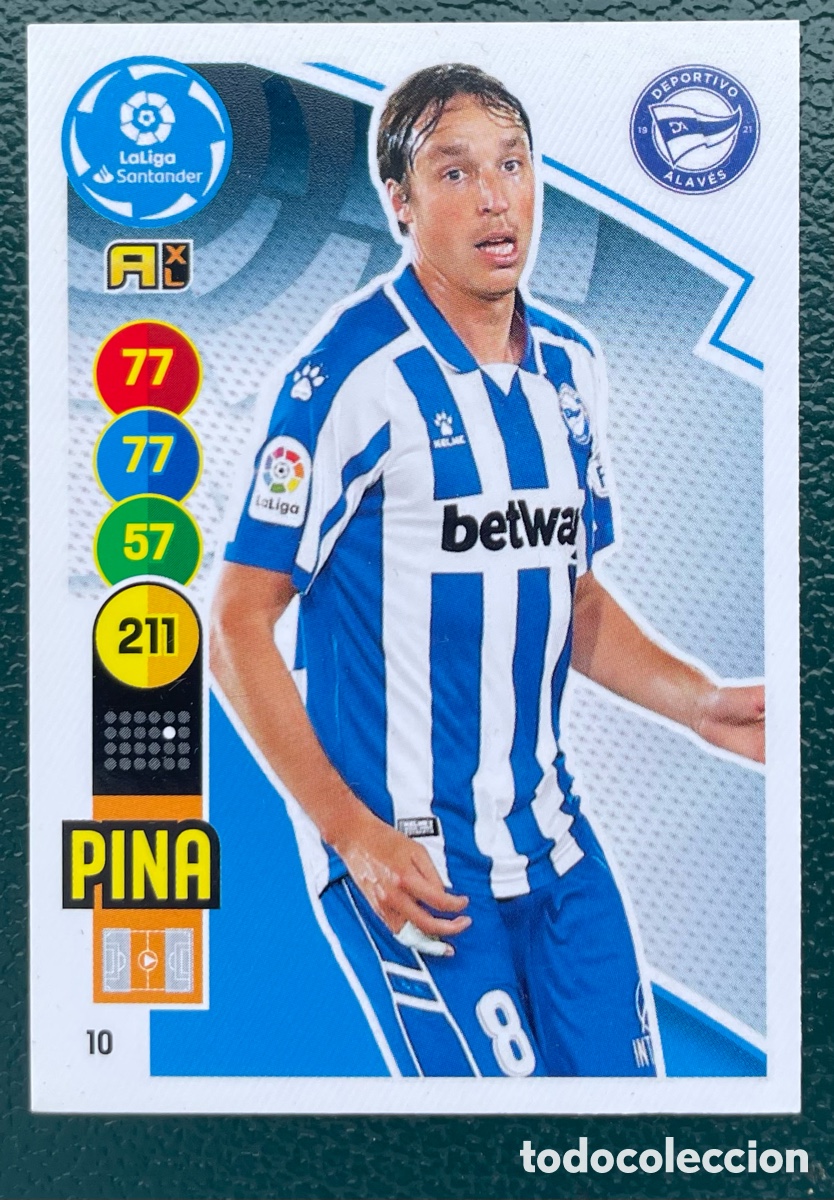 Football Stickers: 10 PINA DEPORTIVO ALAVES FICHAS ALBUM ADRENALYN XL 2020 2021 20 21 PANINI