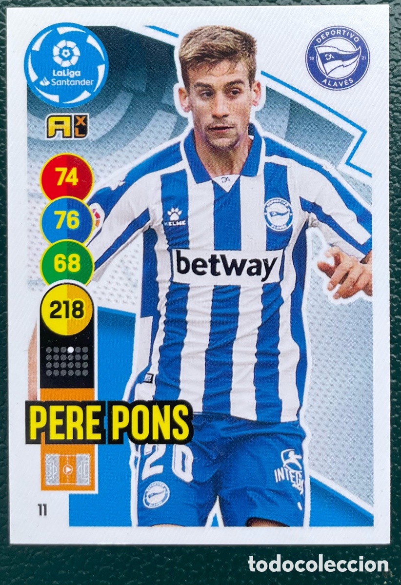 Football Stickers: 11 PERE PONS DEPORTIVO ALAVES FICHAS ALBUM ADRENALYN XL 2020 2021 20 21 PANINI