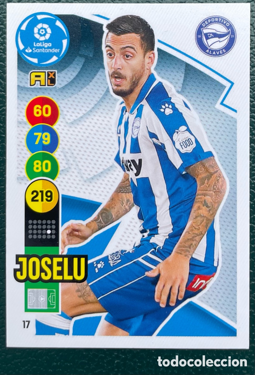 Football Stickers: 17 JOSELU DEPORTIVO ALAVES FICHAS ALBUM ADRENALYN XL 2020 2021 20 21 PANINI