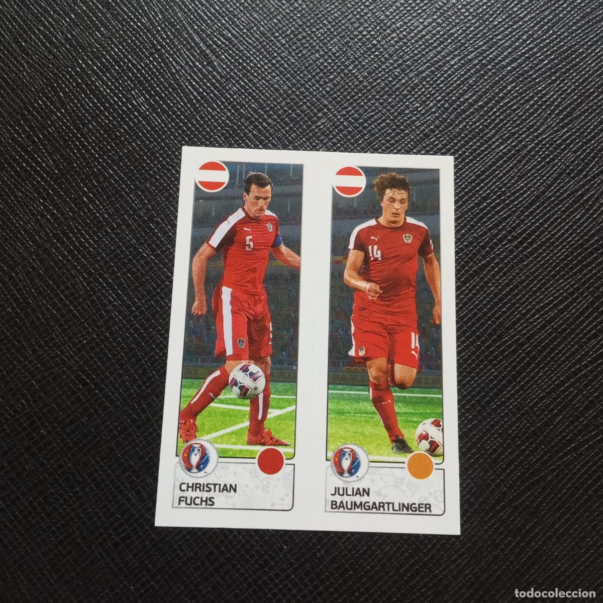 Cromos de Futebol: 652 FUCHUS BAUMGARTLINGER AUSTRIA PANINI EURO EUROCOPA FRANCIA 2016 CROMO FUTBOL 16 - SIN PEGAR - X2