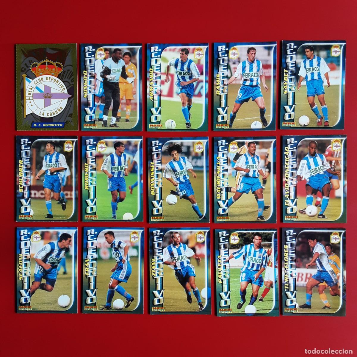 Football Stickers: LOTE 15 CROMOS DIFERENTES DEPORTIVO LA CORU&Ntilde;A LIGA 1998 1999 98 99 FUTBOL 99 PANINI