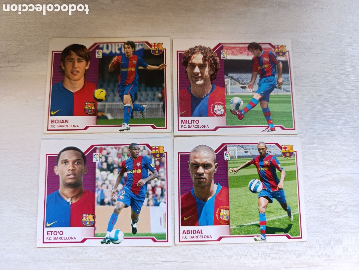 Cromos de F&uacute;tbol: Lote 4 cromos FC Barcelona 07 08