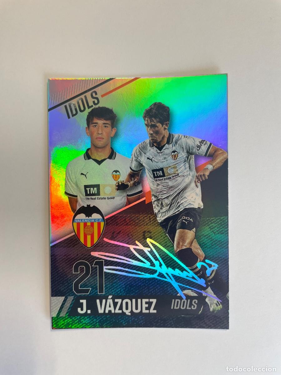 Cartes &agrave; collectionner de Football: Jes&uacute;s V&aacute;zquez num. 19 Serie Idols variante Rainbow Colecci&oacute;n Mundicromo Valencia CF 2023-2024 23-24