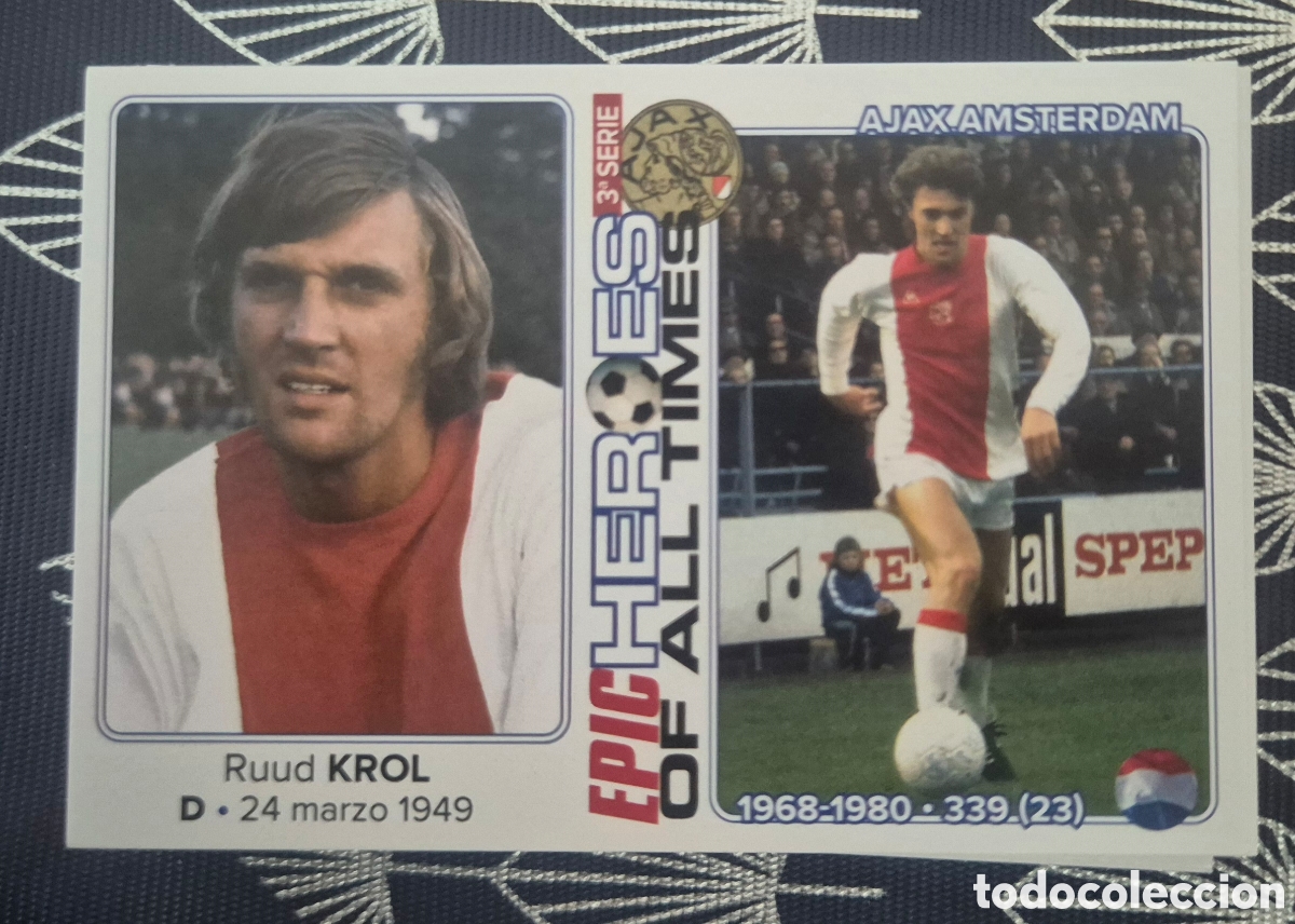 Cromos de f&uacute;tbol: Krol ayax epic h&eacute;roes of all times