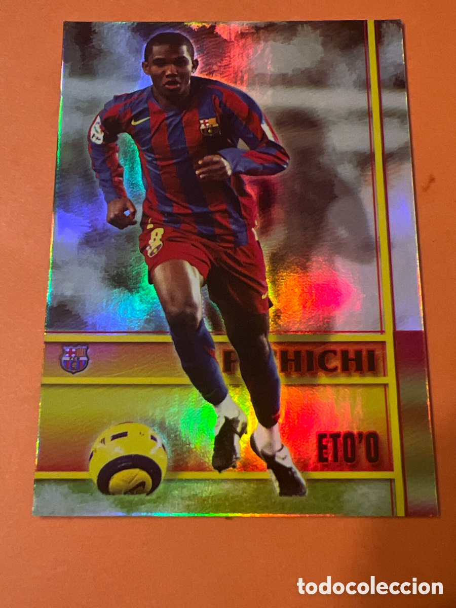Cartes &agrave; collectionner de Football: C2001. FICHA DE LA LIGA 2006 - 2007. F&Uacute;TBOL CLUB BARCELONA. 542 ETO'O PICHICHI. MUNDI CROMO.