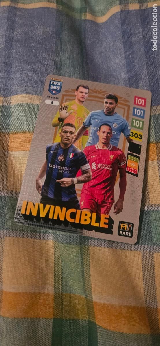 Cromos de F&uacute;tbol: 5 card invincible adrenalyn XL 2024 2025 24 25 fifa 365