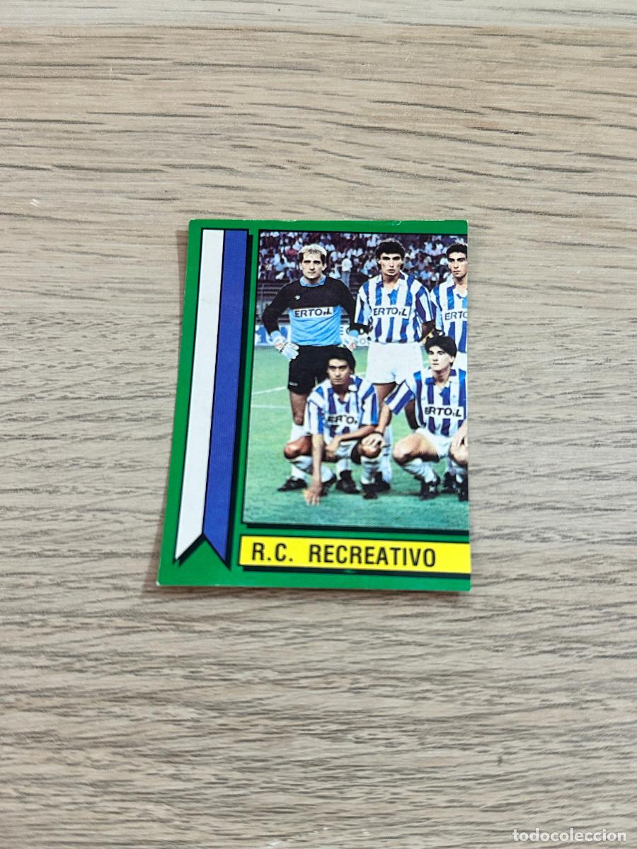 Cromos de Futebol: CROMO N&ordm; 410 PLANTILLA RECREATIVO FUTBOL 90 PANINI SIN PEGAR