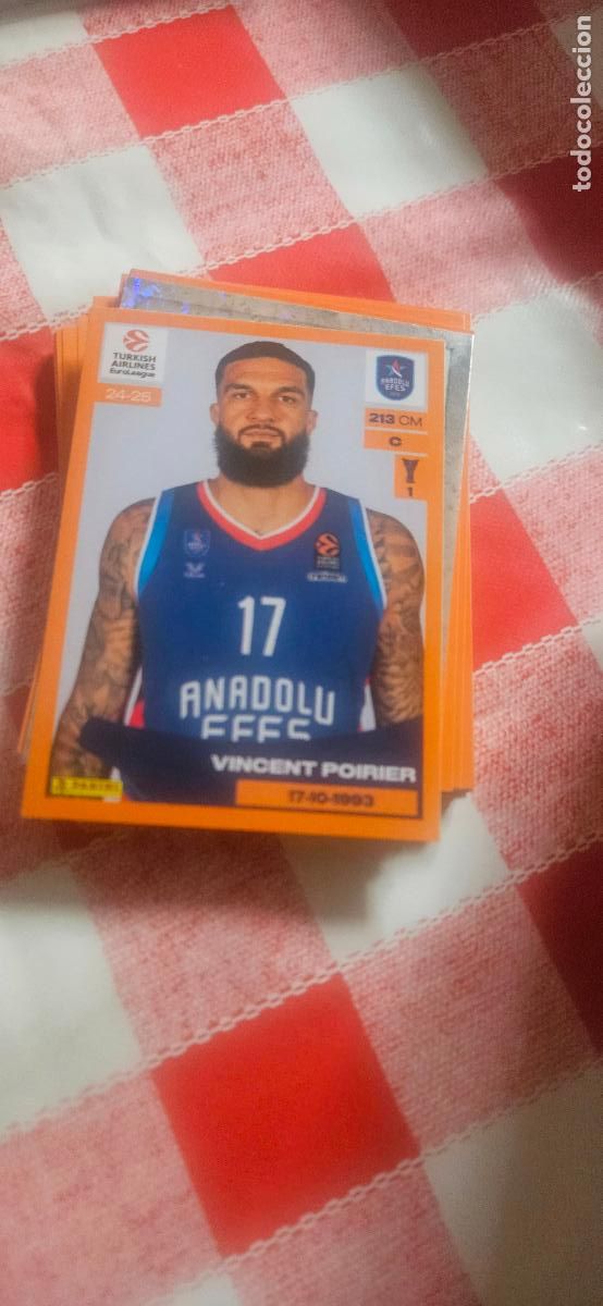 Cromos de F&uacute;tbol: 105 poirier effes 2024 2025 24 25 euroliga