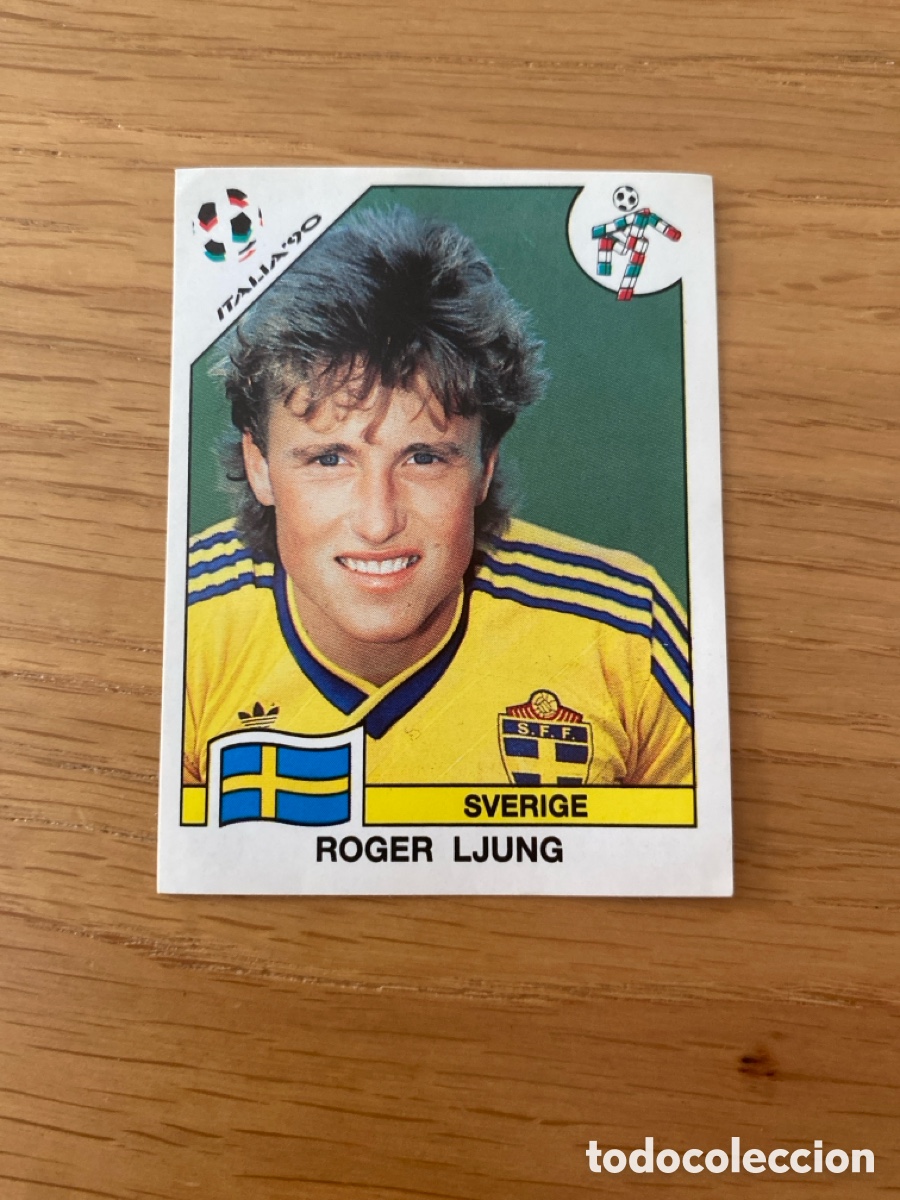 Cromos de f&uacute;tbol: Cromo panini mundial Italia 90 n&uacute;mero 236 Ljung - Stickers album world cup Italy 1990