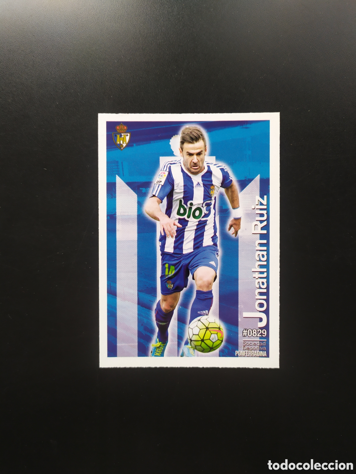 Cromos de Futebol: Mundicromo fichas Liga 2015 2016 15 16 Jonathan Ruiz n&deg; 829 Ponferradina