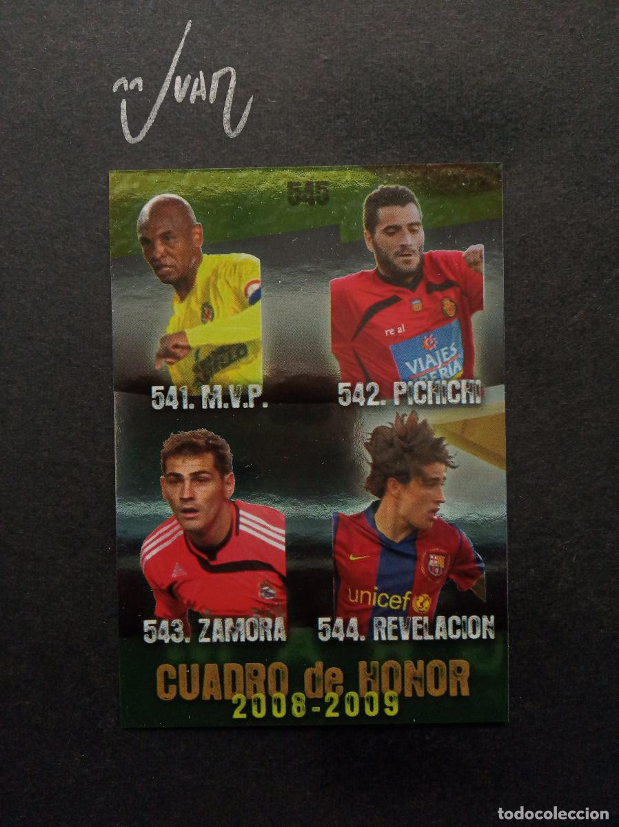 Cromos de F&uacute;tbol: 545 CUADRO HONOR PUNTAS CUADRADAS BRILLO LISO INIESTA ⚽ MUNDICROMO &reg; FICHAS LIGA 2008 2009 08 09