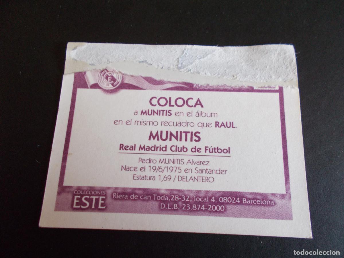 Cromos de f&uacute;tbol: MUNITIS REAL MADRID ESTE 00-01 COLOCA Y DOBLE VERSION VENTANILLA - Foto 2