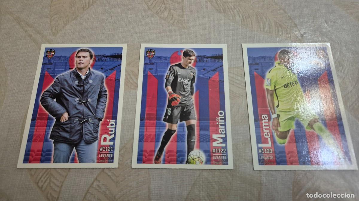 Cartes &agrave; collectionner de Football: LOTE MUNDICROMO LAS FICHAS DE LA LIGA 2015 2016 N&ordm; 1121 RUBI, 1122 MARI&Ntilde;O, 1123 LERMA DEL LEVANTE