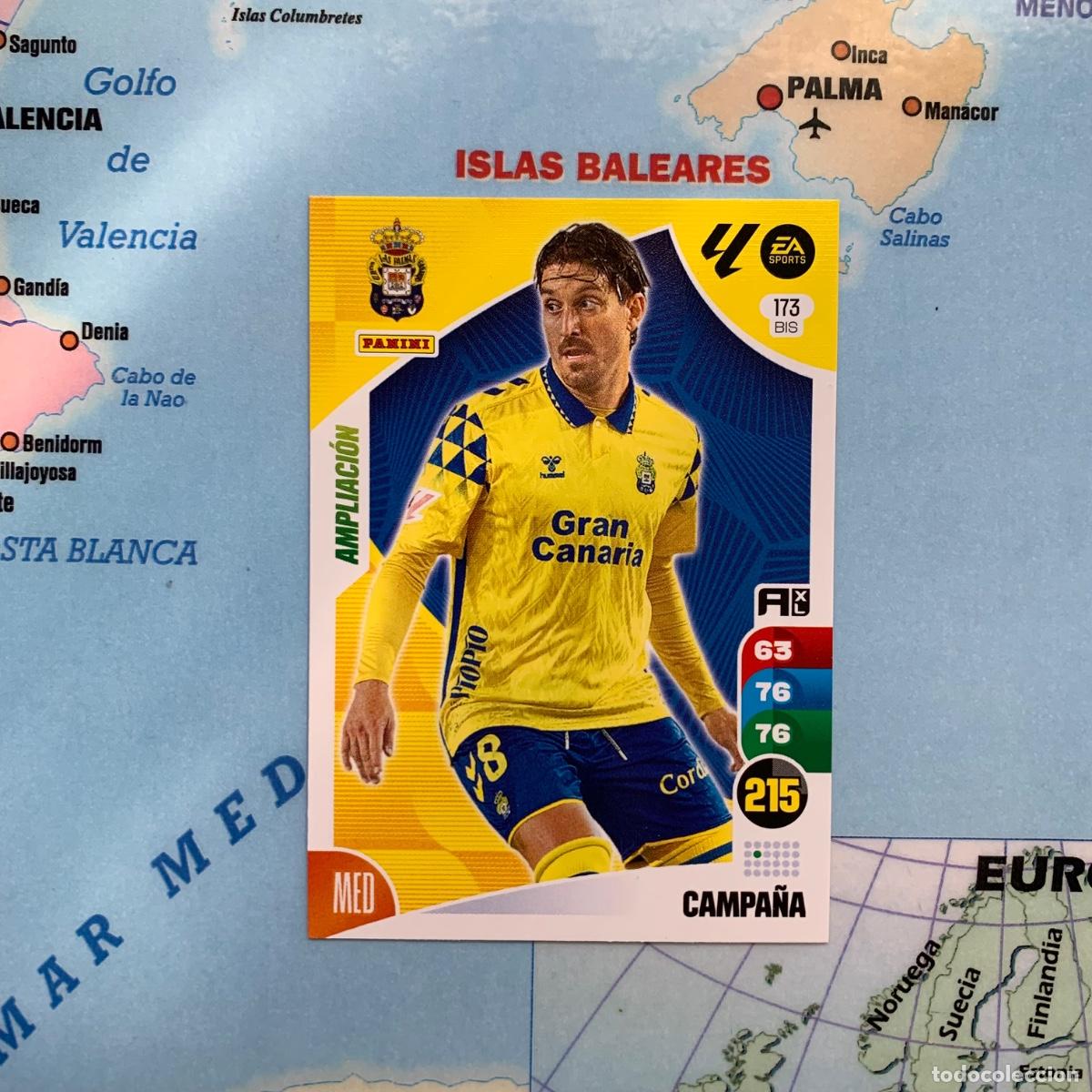 Football Stickers: Campa&ntilde;a ampliacion n&uacute;mero 173 Bis de las Palmas cromo adrenalyn XL 24-25 2024-2025