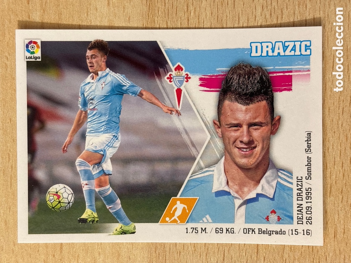 Cromos de f&uacute;tbol: # 21 Drazic RC Celta de Vigo Ediciones Este 2015-16 sin pegar - Foto 1