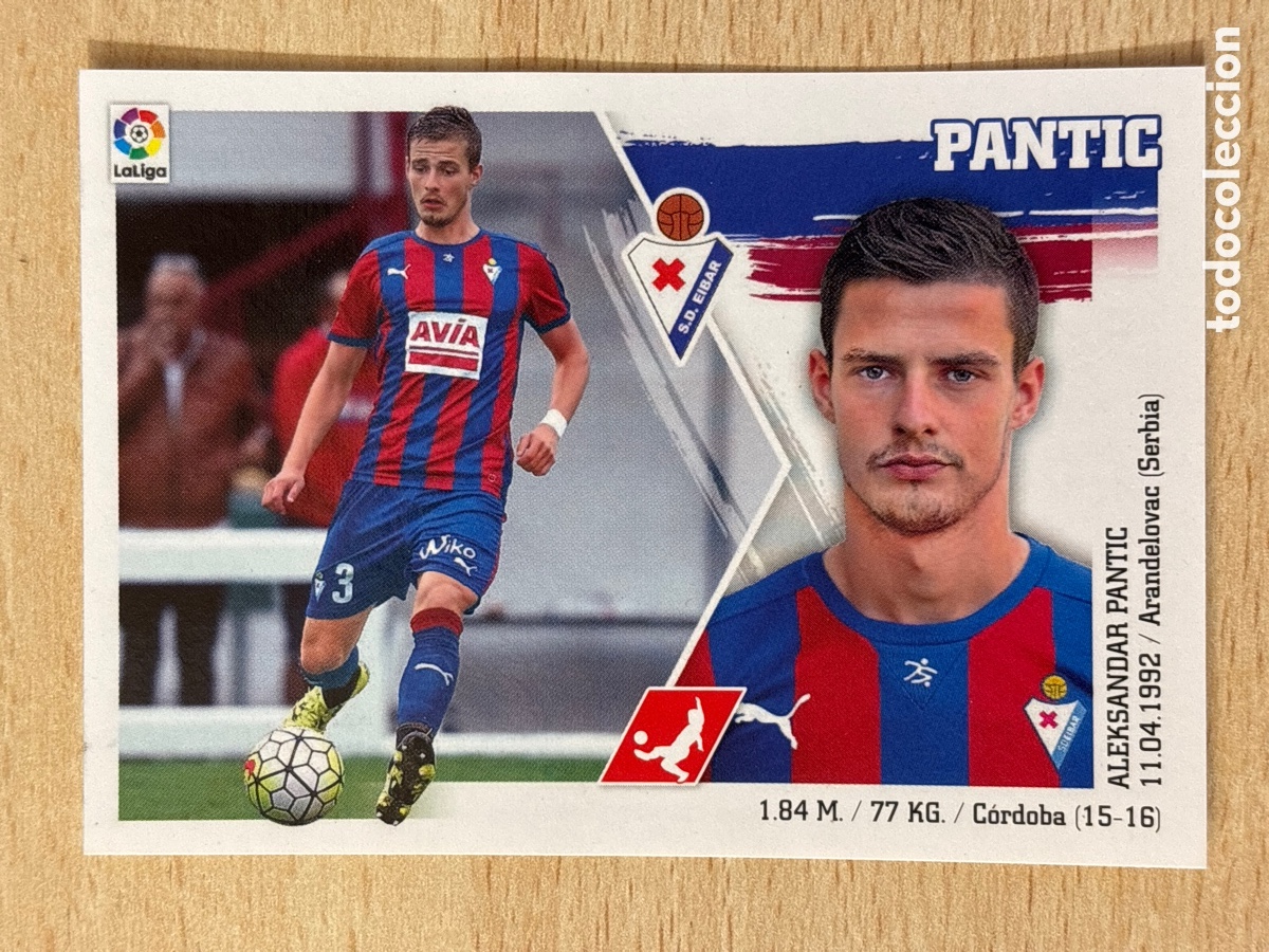 Cromos de f&uacute;tbol: # 21 Pantic SD &Eacute;ibar Ediciones Este 2015-16 sin pegar - Foto 1