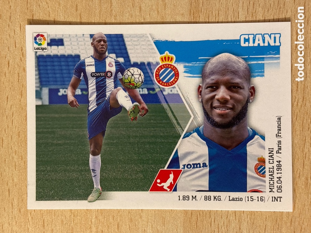 Cromos de f&uacute;tbol: # 21 Ciani RCD Espacio Ediciones Este 2015-16 sin pegar - Foto 1