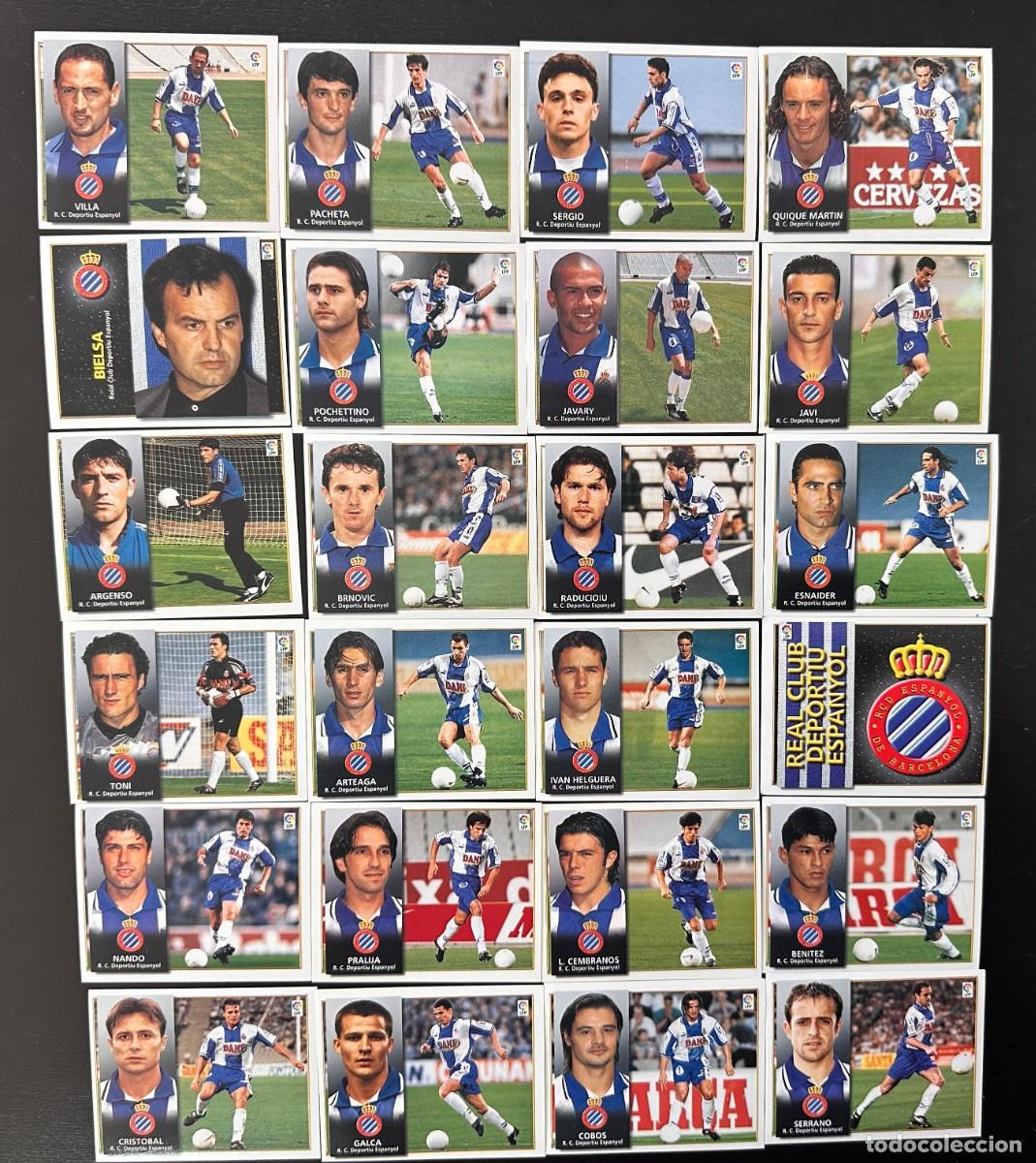 Cromos de F&uacute;tbol: 24 Cromos Real Club Esportiu Espanyol LIGA Este 1998 1999 98 99 Sin pegar