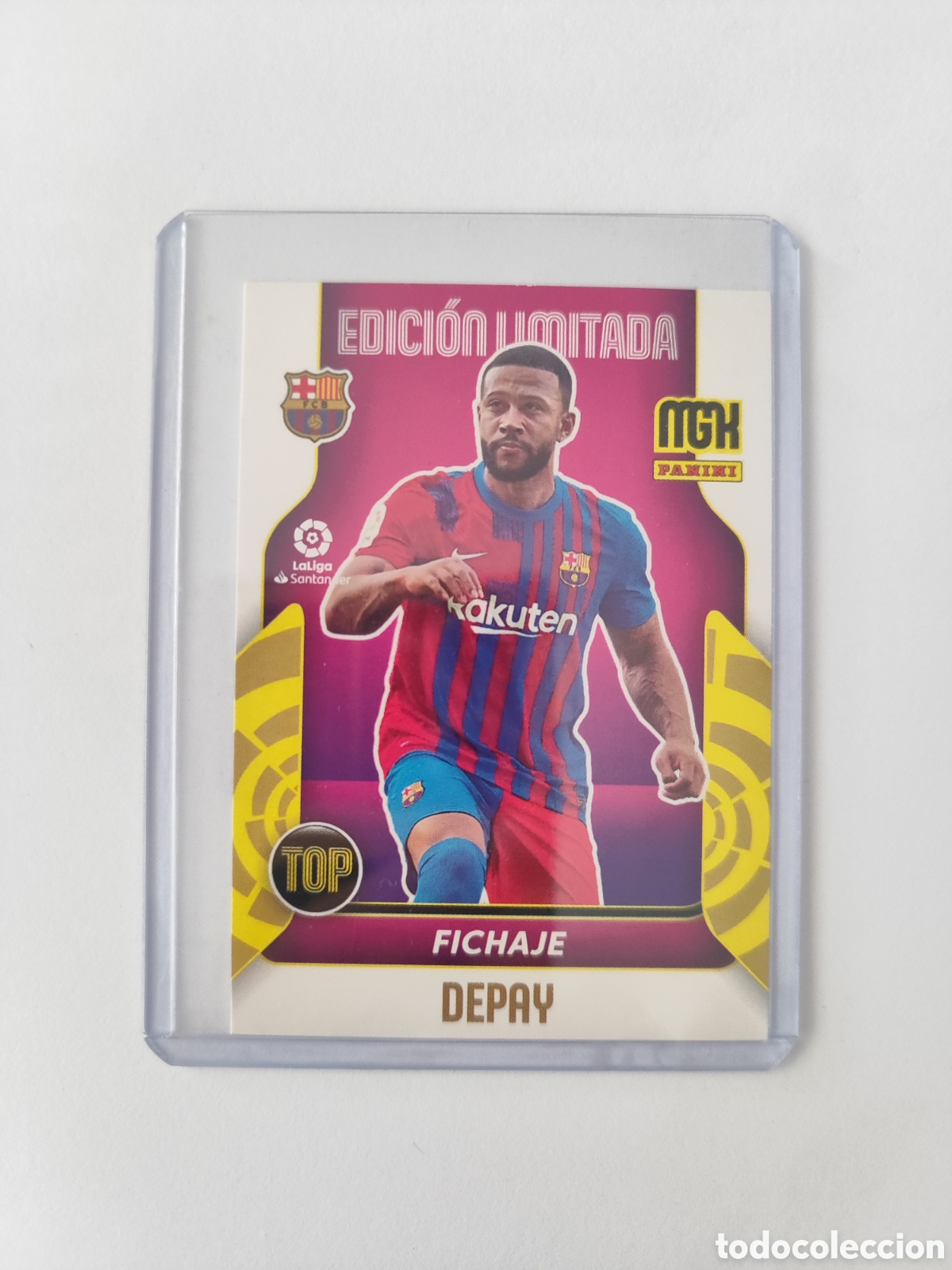Cromos de Futebol: CARTA MENPHIS DEPAY TOP FICHAJE EDICI&Oacute;N LIMITADA. EXCLUSIVO REVISTA JUG&Oacute;N 174. MEGACRACKS 21/22