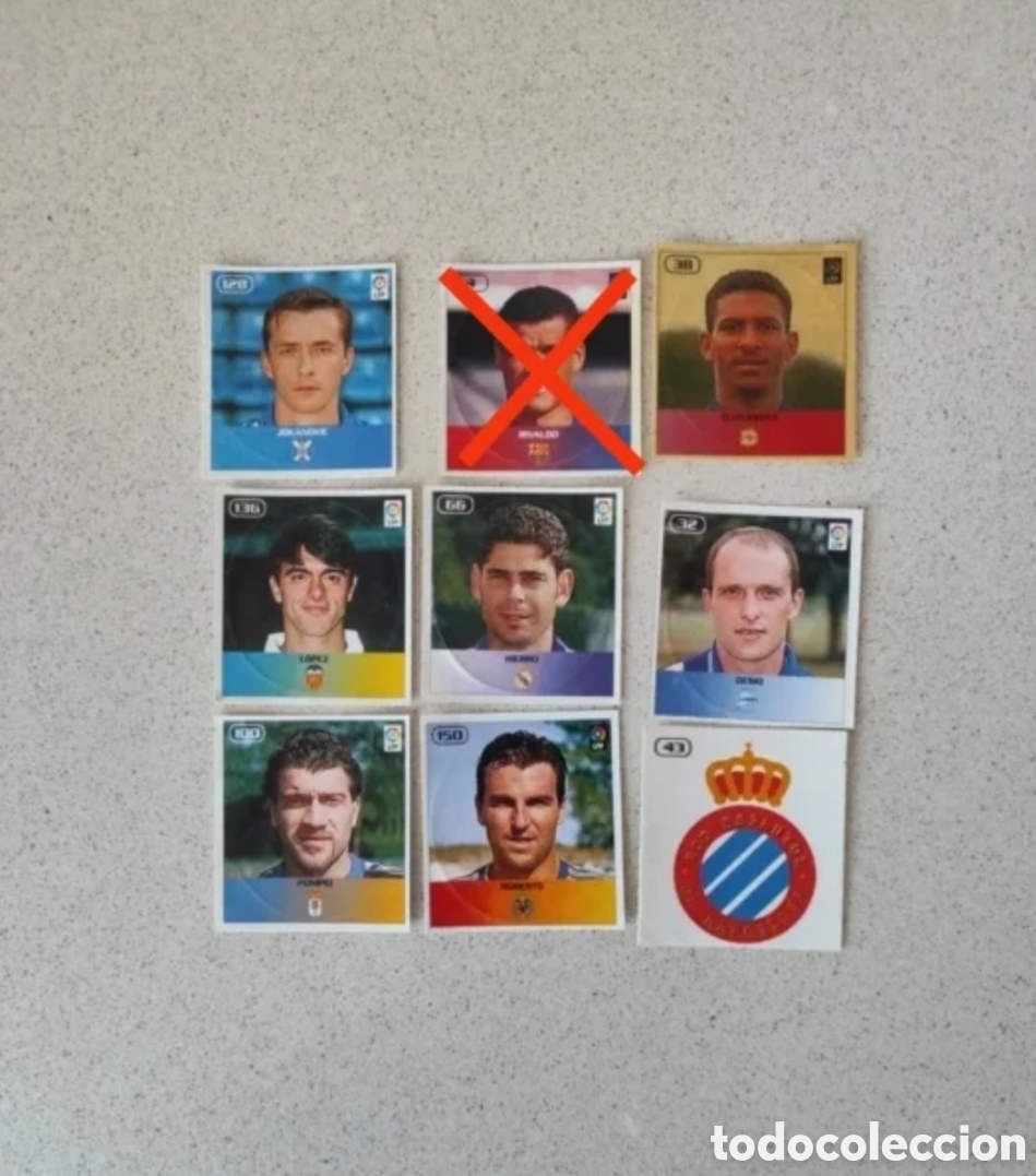 Cromos de Futebol: LOTE 8 PEGATINAS BOLLYCAO LIGA FUTBOL 98/99