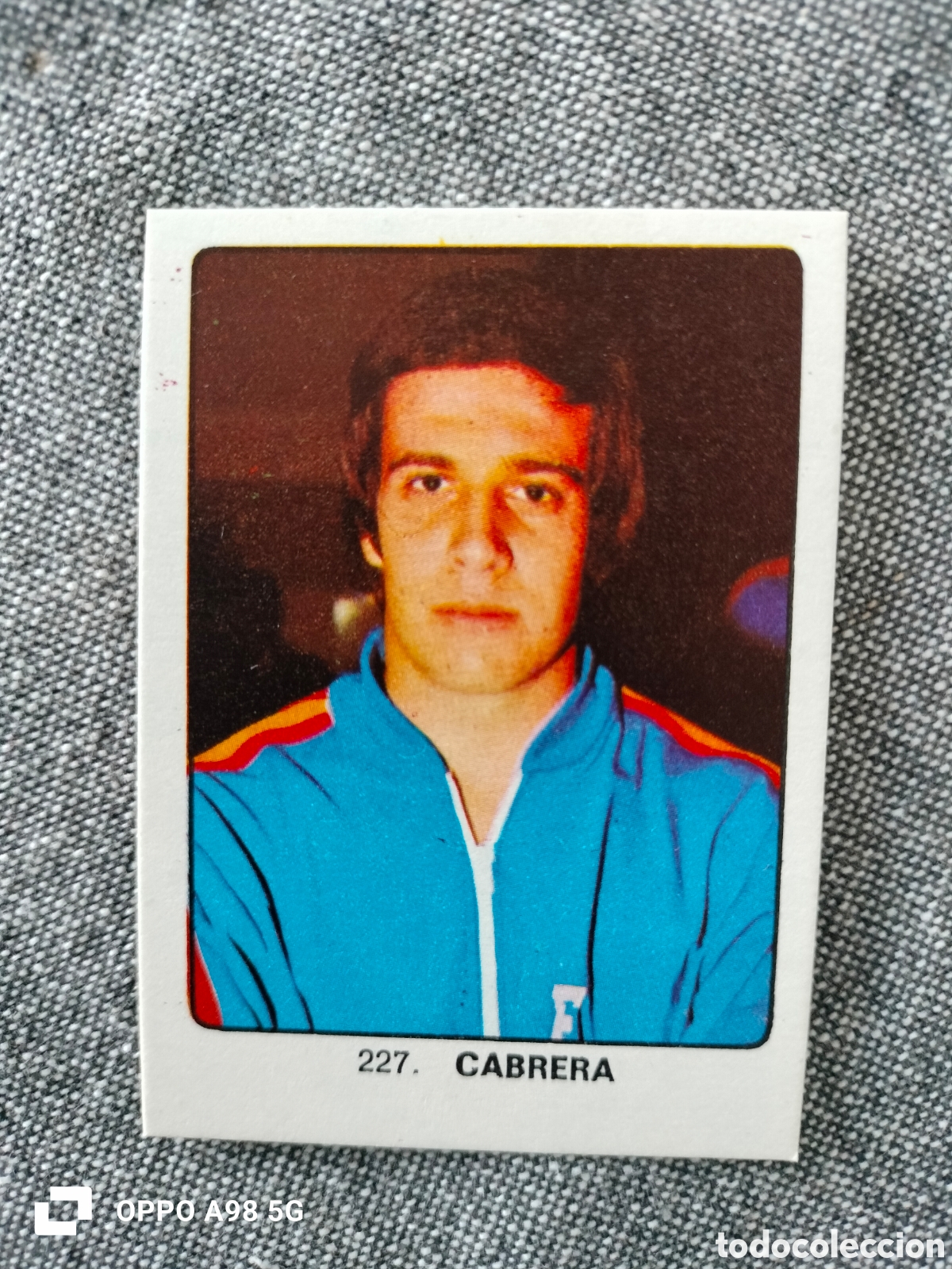 Cromos de F&uacute;tbol: Cromo 227 Cabrera Keisa Campeones del deporte mundial 1974