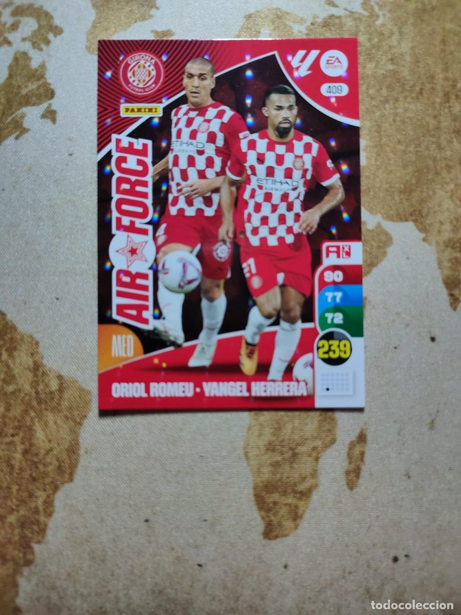 Cromos de F&uacute;tbol: Adrenalyn XL AIR FORCE 409 ORIOL ROMEU-YANGEL HERRERA 2024-25
